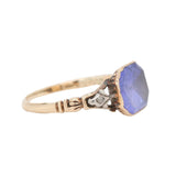 Georgian Ceylon Sapphire Basket Ring