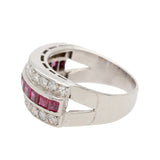 Deco Ruby Diamond Ring
