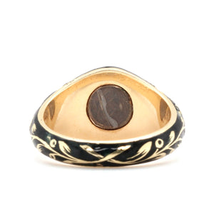 Victorian Banded Agate Signet Ring