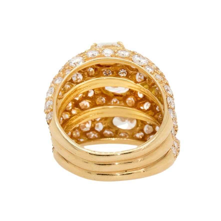 4 Carat Diamond Cocktail Ring-Charlotte Sayers Antique Jewellery