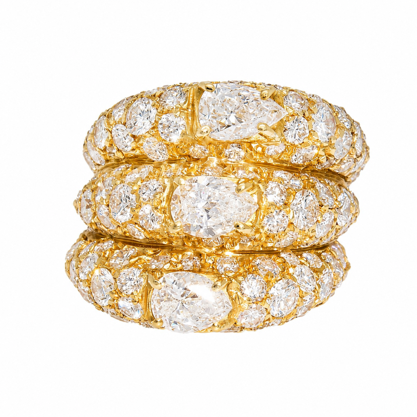 4 Carat Diamond Cocktail Ring-Charlotte Sayers Antique Jewellery