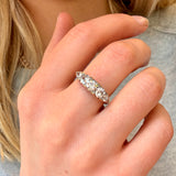 Victorian Old Mine Cut Five Stone Diamond Ring