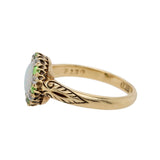 Opal Diamond Garnet Ring