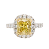 Yellow Diamond Cluster Ring