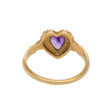 Amethyst Pearl Heart Ring