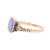 Georgian Ceylon Sapphire Basket Ring