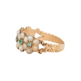Georgian Pearl Emerald Ring