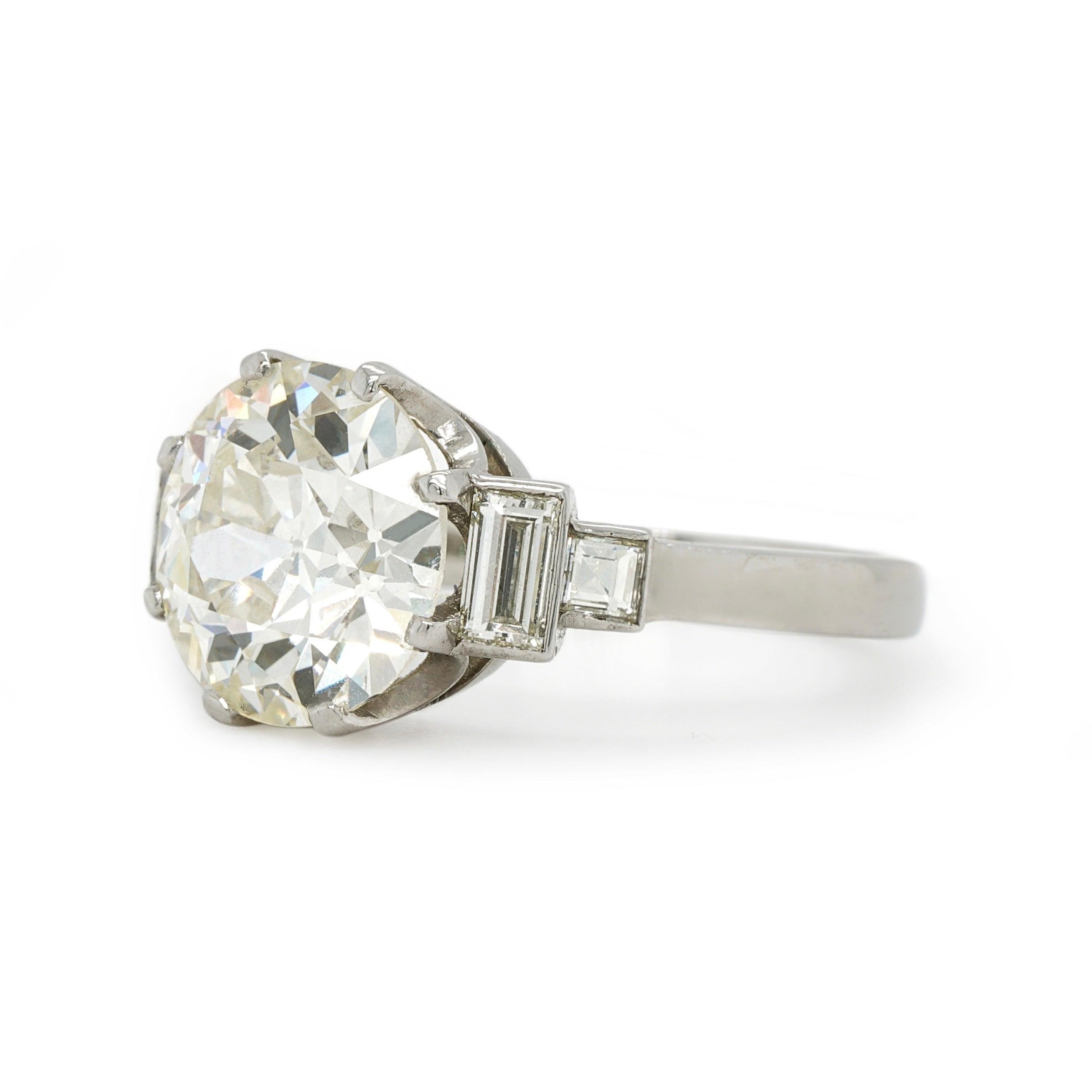 4.75ct Old European Cut Diamond Ring-Charlotte Sayers Antique Jewellery
