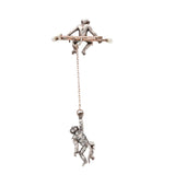 Art Deco Monkey Brooch