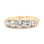 5 Stone Diamond Ring-Charlotte Sayers Antique Jewellery