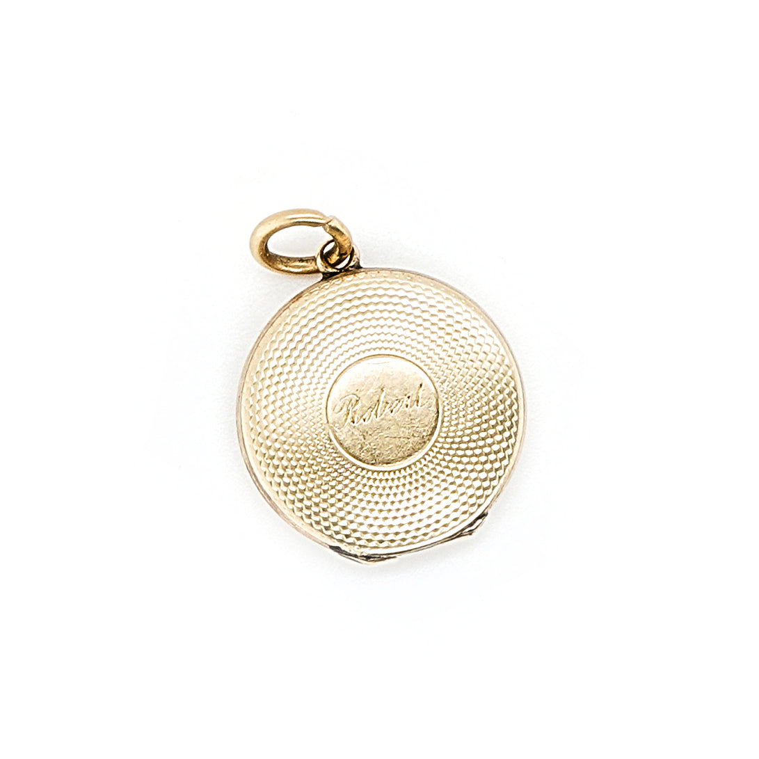 Tiny Gold Victorian Locket Pendant