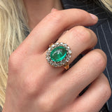 Victorian Cabochon Emerald Ring