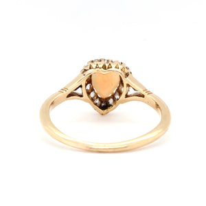 Victorian Opal Heart Ring