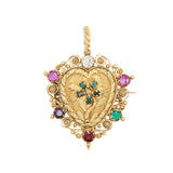Victorian Acrostic Heart Pendant