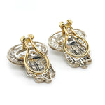 60's Diamond Clip Earrings-Charlotte Sayers Antique Jewellery