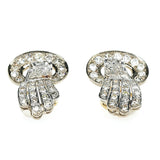 60's Diamond Clip Earrings-Charlotte Sayers Antique Jewellery