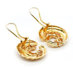 60's Gold Shell Earrings-Charlotte Sayers Antique Jewellery