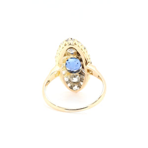 Victorian Sapphire and Diamond Marquise Ring