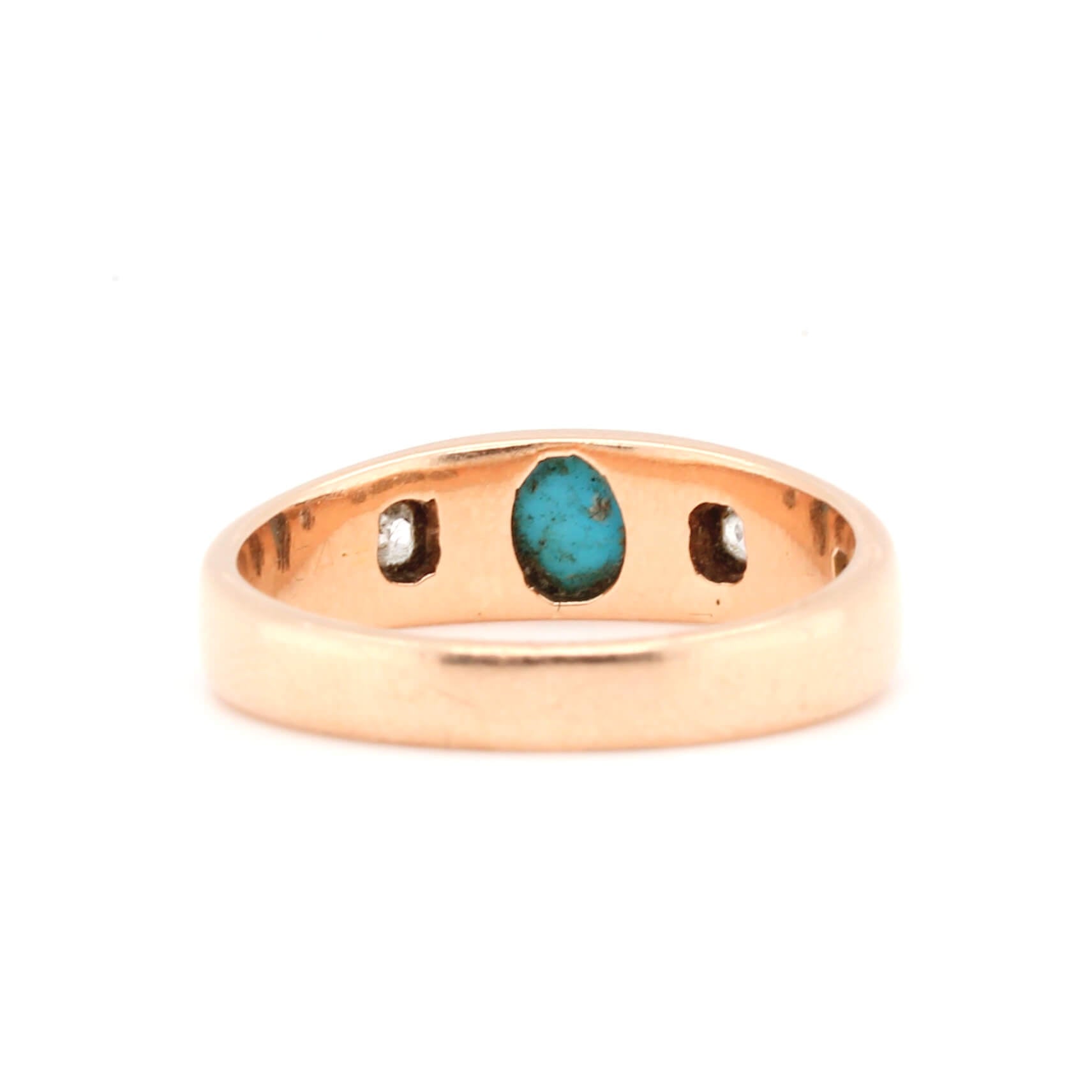 Turquoise and Diamond Gypsy Ring