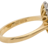 Sapphire Diamond Cluster Ring