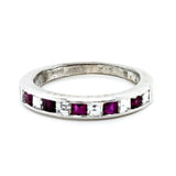 80's Ruby and Diamond Eternity Ring-Charlotte Sayers Antique Jewellery