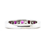 80's Ruby and Diamond Eternity Ring-Charlotte Sayers Antique Jewellery