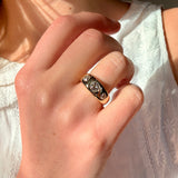 Old Mine Cut Diamond Gypsy Ring