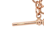 9ct Gold Albert Chain with T Bar and Bolt Rings-Charlotte Sayers Antique Jewellery