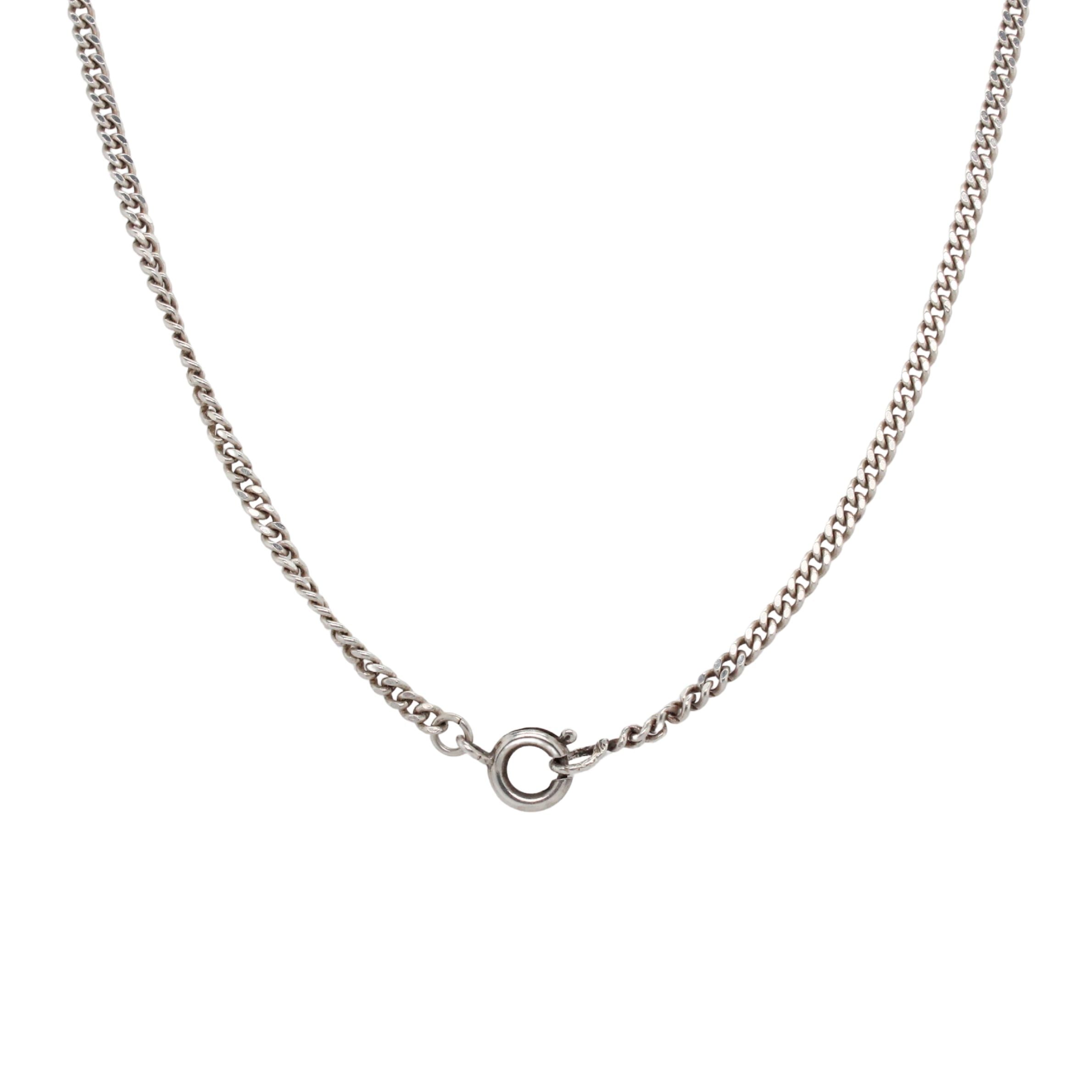A Trio of Owl Charms on a Silver Chain-Charlotte Sayers Antique Jewellery