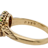 Opal Diamond Garnet Ring