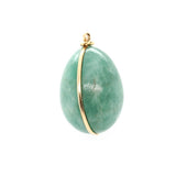 Amazonite Egg Pendant-Charlotte Sayers Antique Jewellery