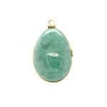 Amazonite Egg Pendant-Charlotte Sayers Antique Jewellery