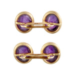 Amethyst Cufflinks-Charlotte Sayers Antique Jewellery