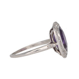 Amethyst Diamond Cluster Ring