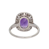 Amethyst Diamond Cluster Ring