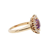 Amethyst Diamond Cluster Ring-Charlotte Sayers Antique Jewellery