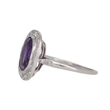 Amethyst Diamond Cluster Ring
