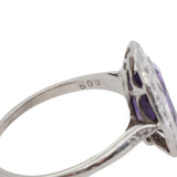 Amethyst Diamond Cluster Ring