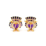 Amethyst Earrings-Charlotte Sayers Antique Jewellery