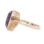 Amethyst Heart Ring-Charlotte Sayers Antique Jewellery