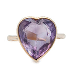 Amethyst Heart Ring-Charlotte Sayers Antique Jewellery