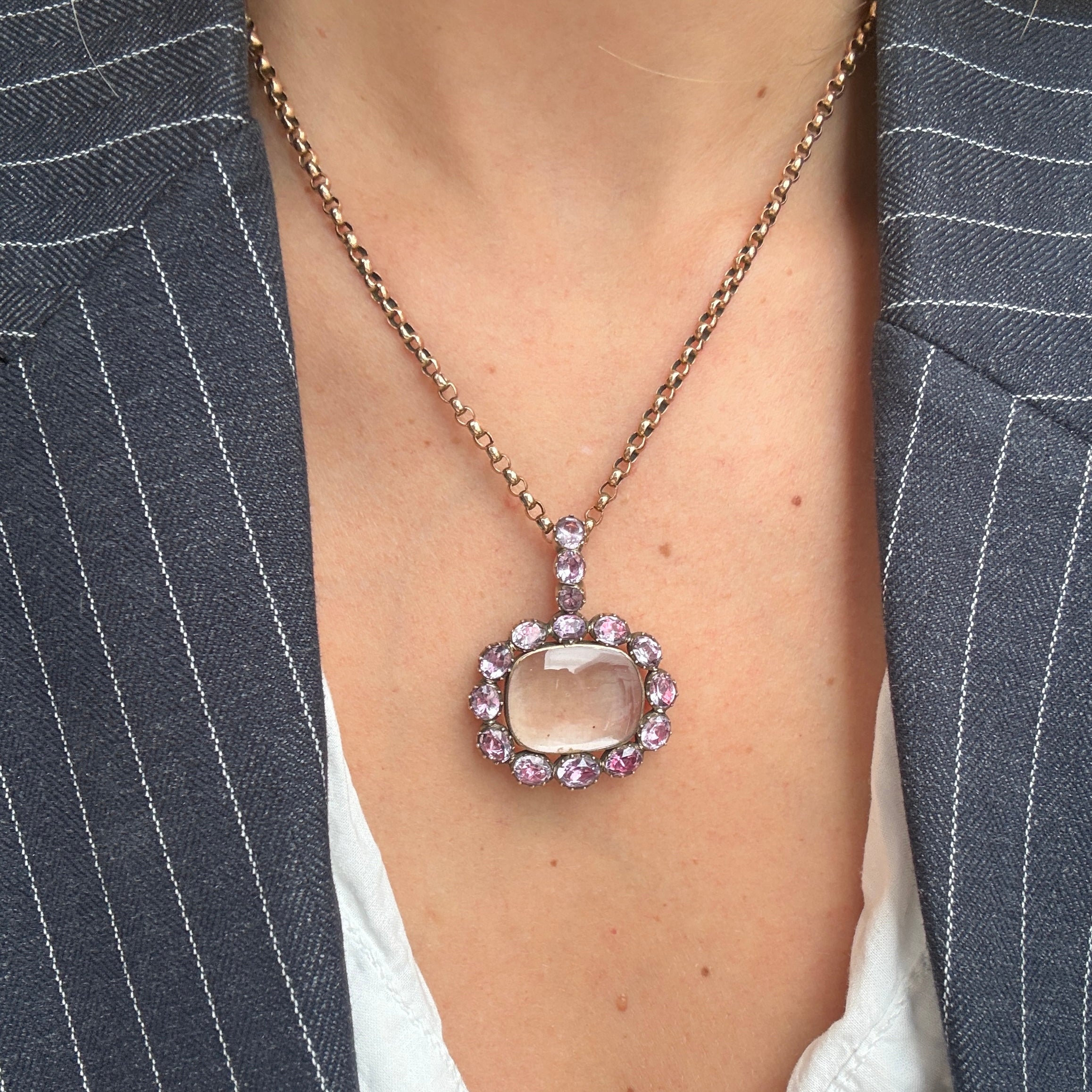 Amethyst Pendant-Charlotte Sayers Antique Jewellery