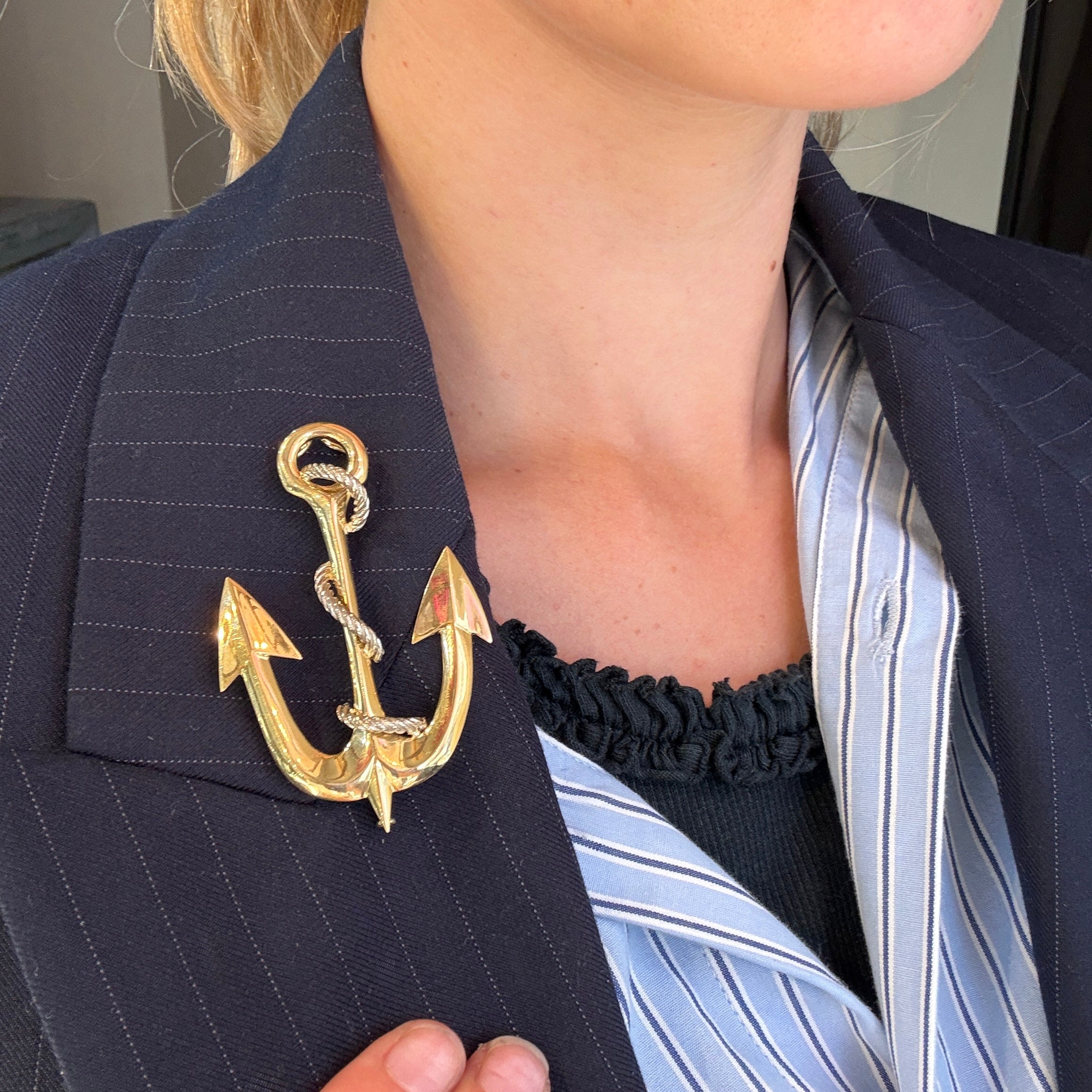 Anchor Brooch / Pendant-Charlotte Sayers Antique Jewellery