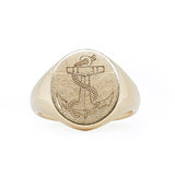 Anchor Signet Ring-Charlotte Sayers Antique Jewellery