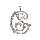 Antique 'CS' Initials Diamond Pendant-Charlotte Sayers Antique Jewellery