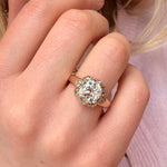 Antique Cushion Cut Diamond Ring-Charlotte Sayers Antique Jewellery