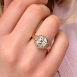 Antique Cushion Cut Diamond Ring-Charlotte Sayers Antique Jewellery
