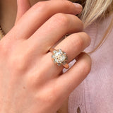 Antique Cushion Cut Diamond Ring-Charlotte Sayers Antique Jewellery