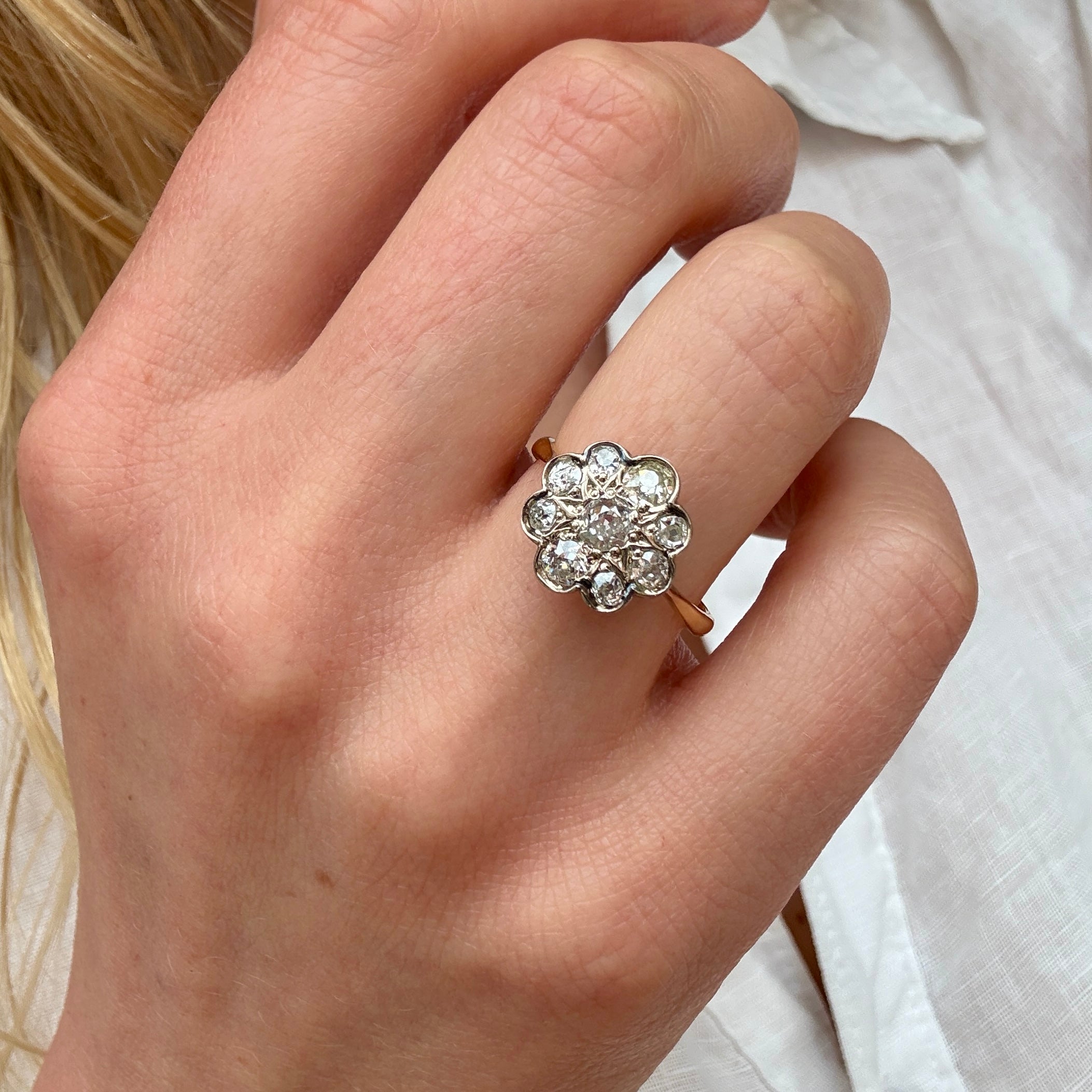 Antique Daisy Cluster-Charlotte Sayers Antique Jewellery