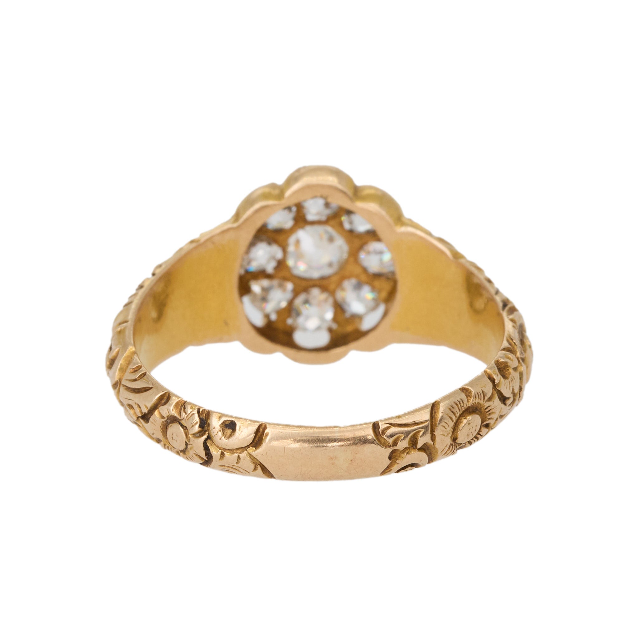 Antique Diamond Cluster Ring-Charlotte Sayers Antique Jewellery